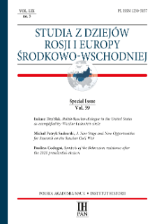 Studia z Dziejów Rosji i Europy Środkowo-Wschodniej, Vol. 59, No 3 (2024), Special Issue, Title pages, Contents