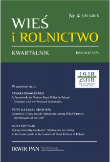 Świadomość trwałego rolnictwa wśród polskich rolników – beneficjentów Wspólnej Polityki Rolnej