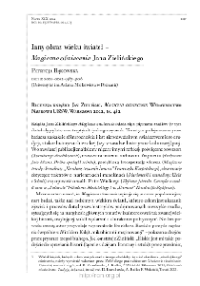 Inny obraz wieku świateł – „Magiczne oświecenie” Jana Zielińskiego (rec. książki: J. Zieliński, Magiczne oświecenie, Warszawa 2022).