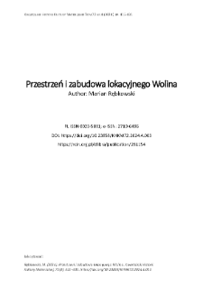 Przestrzeń i zabudowa lokacyjnego Wolina