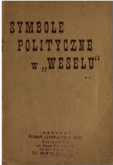 Symbole polityczne w "Weselu" : próba nowej interpretacji