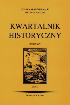 Kwartalnik Historyczny. R. 104 nr 1 (1997), Recenzje