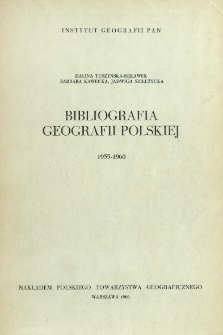 Bibliografia Geografii Polskiej 1955-1960