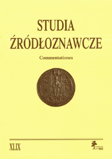 "Rationes Iacobini de Rubeis, collectoris in Regno Poloniae (1426-1434) : rachunki Giacomina Rossiego, papieskiego kolektora generalnego w Polsce, z lat 1426-1434