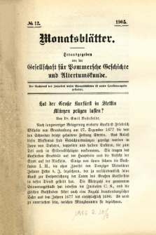 Monatsblätter Jhrg. 19, H. 12 (1905)