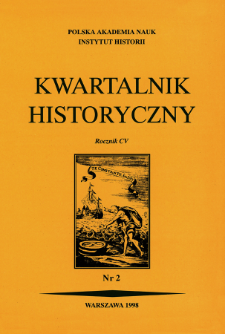 Kwartalnik Historyczny. R. 105 nr 2 (1998), Strony tytułowe, spis treści