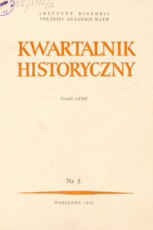 Kwartalnik Historyczny R. 79 nr 2 (1972), Strony tutułowe, spis treści