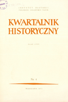 Kwartalnik Historyczny R. 79 nr 4 (1972), Strony tytułowe, spis treści