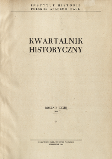 Kwartalnik Historyczny R. 73 nr 3 (1966), Listy do redakcji