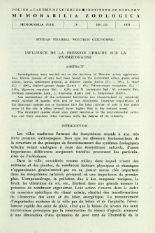 Influence de la pression urbaine sur la myrmécofaune