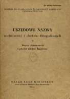 Urzędowe nazwy miejscowości i obiektów fizjograficznych. 4, Powiat chrzanowski i powiat miejski Jaworzno