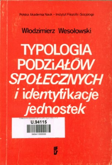 Typologia podziałów społecznych i identyfikacje jednostek