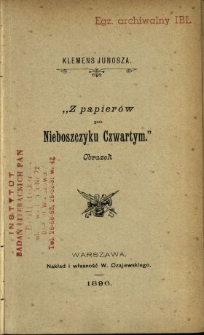 "Z papierów po Nieboszczyku Czwartym" : obrazek