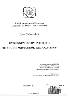 Hydrogen entry into iron through porous sol-gel coatings