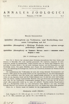 Aphididae (Homoptera) aus Vorderasien, samt Beschreibung einer neuen Untergattung und Art