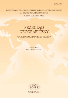 Przegląd Geograficzny T. 85 z. 1 (2013), Spis treści