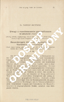 Uwagi o rozmieszczeniu geograficznem wioślaków (Corixidae) : (Podług referatu wygłoszonego dnia 6 czerwca 1927 r. w Sekcji Zoogeograficznej II-ego Zjazdu Geografów Słowiańskich w Warszawie)