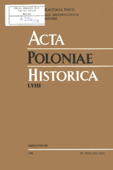 Acta Poloniae Historica. T. 58 (1988), Title pages, Contents