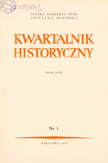 Kwartalnik Historyczny R. 80 nr 1 (1973), Listy do redakcji