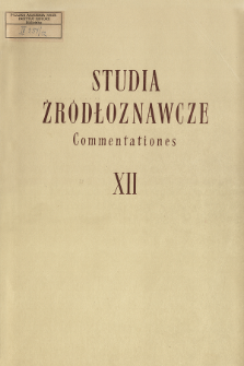 Ze studiów nad statystyką Królestwa Polskiego : źródła statystyczne dotyczące problematyki gospodarczej w Łodzi w drugiej połowie XIX wieku