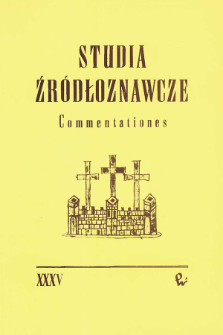 Studia Źródłoznawcze = Commentationes T. 35 (1994), Title pages, Contents