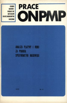 Analiza platyny i rodu za pomocą spektrometru masowego = Analysis of platinum and rhodium using a mass spectrometer