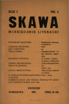 Skawa : czasopismo literackie 1939 N.4