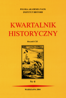 Kwartalnik Historyczny. R. 111 nr 4 (2004), Recenzje