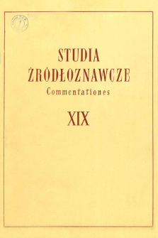 Z badań nad terminologią źródeł polskich do połowy XIV wieku