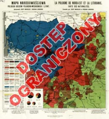 Mapa narodowościowa polskich kresów północno-wschodnich i Litwy = La Pologne de Nord-Est et la Lithuanie : Carte des Nationalités