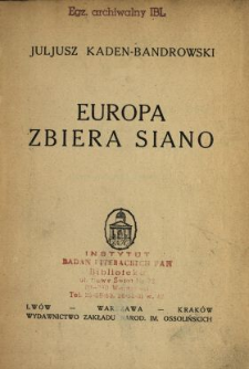 Europa zbiera siano