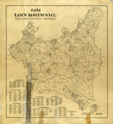 Mapa lasów państwowych Rzeczypospolitej Polskiej