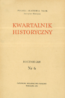 Kwartalnik Historyczny R. 63 nr 6 (1956), Streszczenia
