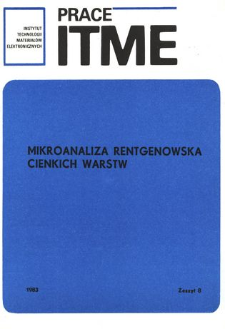 Mikroanaliza rentgenowska cienkich warstw = X-ray microanalysis of thin films