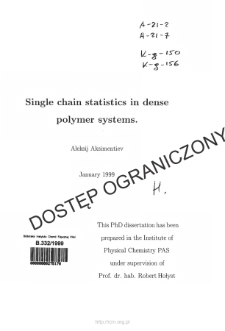 Single chain statistics in dense polymer systems