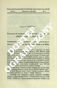 Przyczynek do znajomości przedstawicieli rodzaju Microtus Schrank z Polesia i Wileńszczyzny = Contribution à la connaissance des représentants du genre Microtus Schrank dans les régions de Polesie et de Wilno