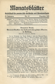 Monatsblätter Jhrg. 52, H. 12 (1938)