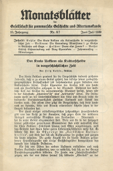 Monatsblätter Jhrg. 53, H. 6/7 (1939)