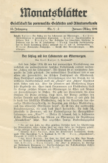 Monatsblätter Jhrg. 55, H. 1-3 (1941)