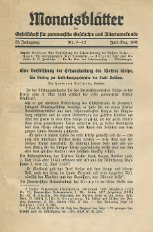 Monatsblätter Jhrg. 55, H. 7-12 (1941)