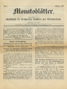 Monatsblätter Jhrg. 32, H. 1 (1918)