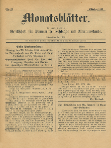 Monatsblätter Jhrg. 32, H. 10 (1918)