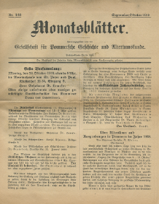 Monatsblätter Jhrg. 33, H. 9/10 (1919)