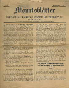 Monatsblätter Jhrg. 38, H. 9 (1924)
