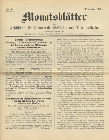 Monatsblätter Jhrg. 40, H. 11 (1926)