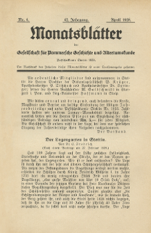 Monatsblätter Jhrg. 42, H. 4 (1928)