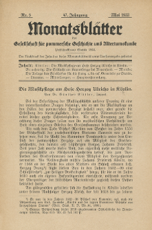 Monatsblätter Jhrg. 47, H. 5 (1933)