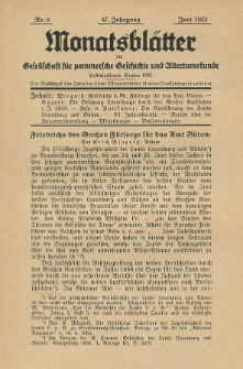 Monatsblätter Jhrg. 47, H. 6 (1933)