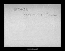 Giżynek. Files of Niedzborz district in the Middle Ages. Files of Historico-Geographical Dictionary of Masovia in the Middle Ages