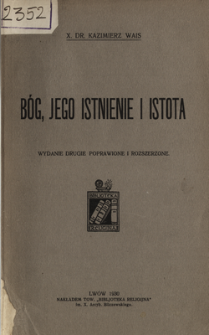 Bóg, jego istnienie i istota